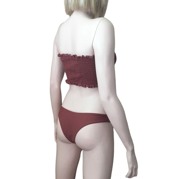 Zaful Forever Young 2 Piece Swimsuit Bikini Bathing Suit Shirred Smocked NWOT - Picture 7 of 15